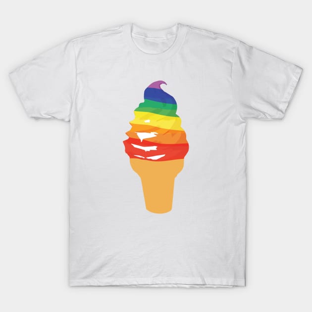 Ice Cream Rainbow T-Shirt by Buck_Red